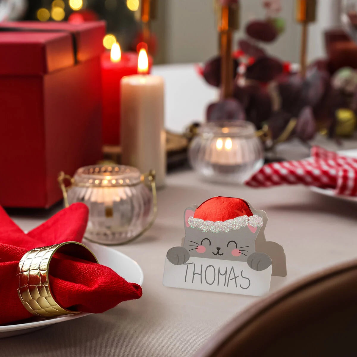 Marque-places CHRISTMAS - Pack 12 pièces