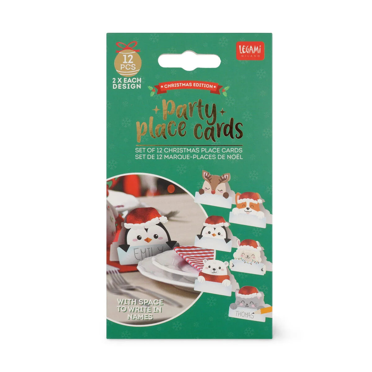 Marque-places CHRISTMAS - Pack 12 pièces