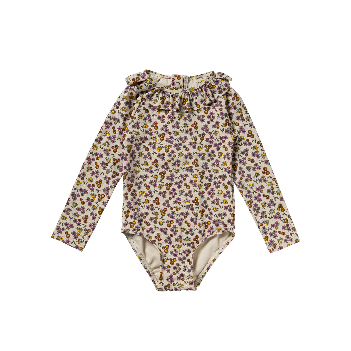 Maillot Taïs fleuri lila