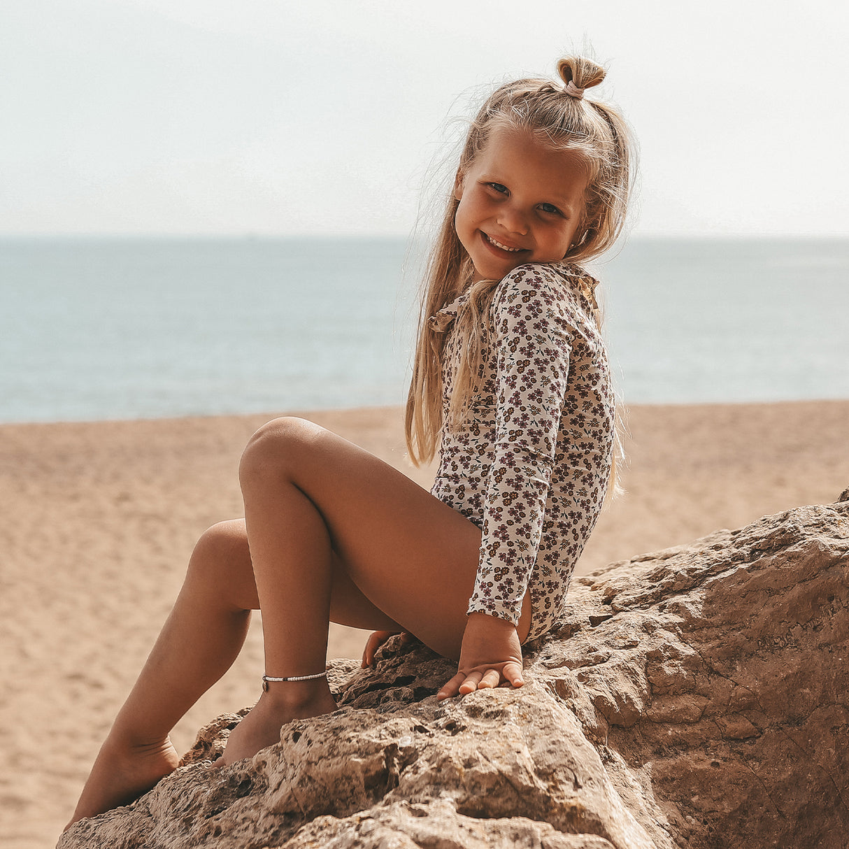 Maillot Taïs fleuri lila