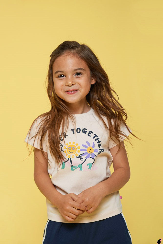 T shirt Rolling Blanc