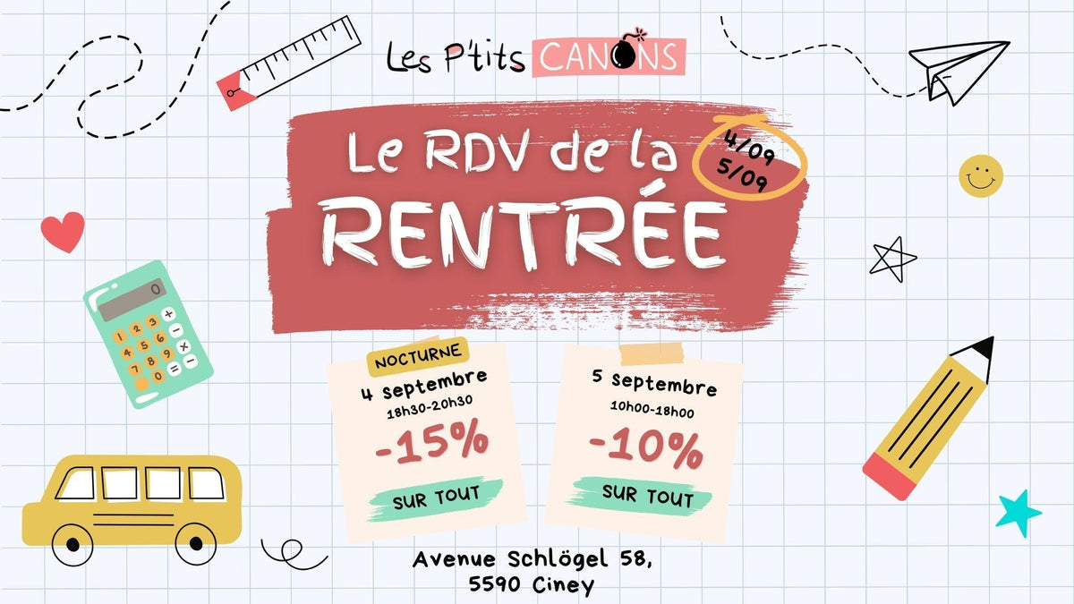Le rendez-vous de la rentrée chez Les P’tits Canons : Un week-end festif & shopping !