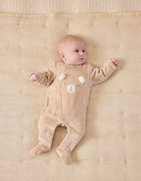 Pyjama en velours beige brodé – Orso