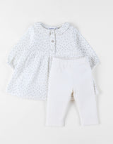 Robe + Legging en mousseline de coton