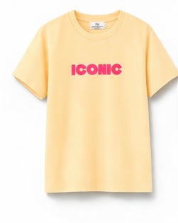 T-shirt ICONIC Jaune Pastel
