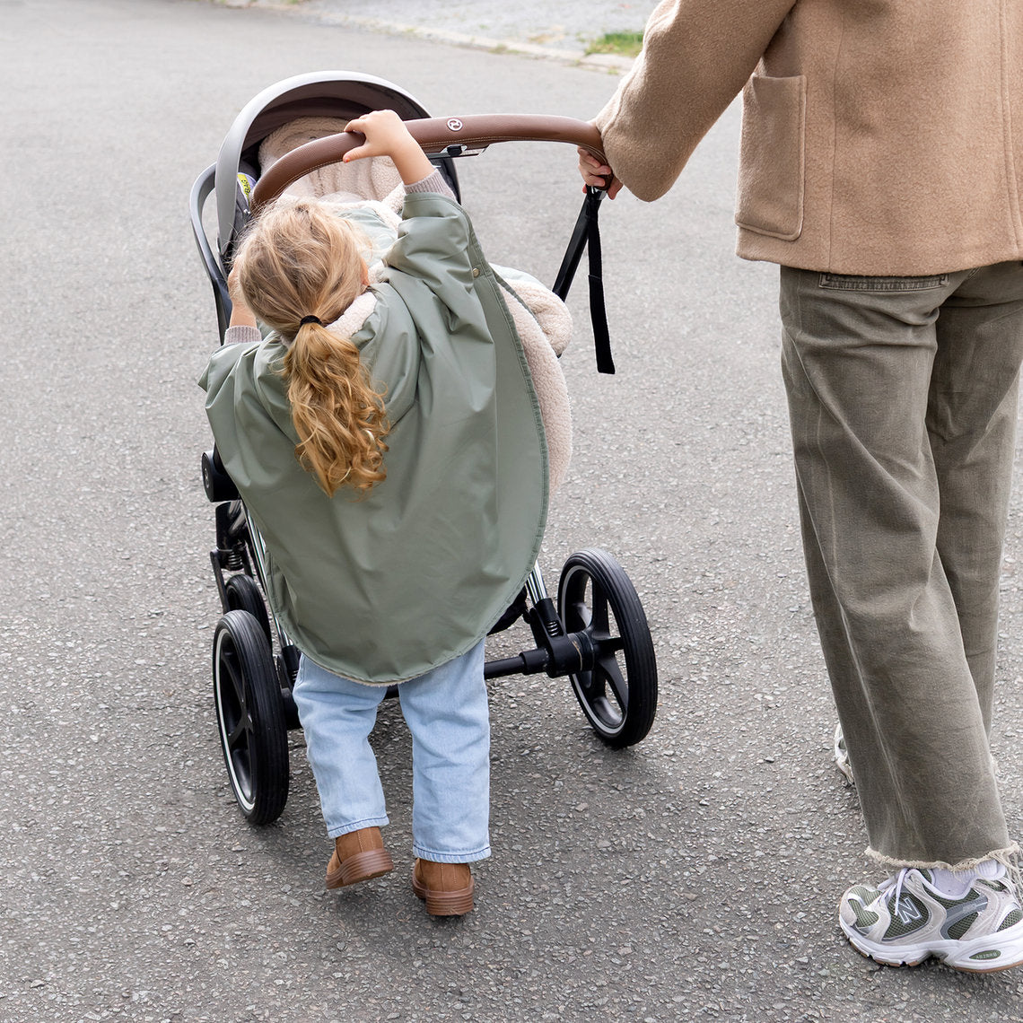 Poncho de voyage Waterproof + Teddy Vert