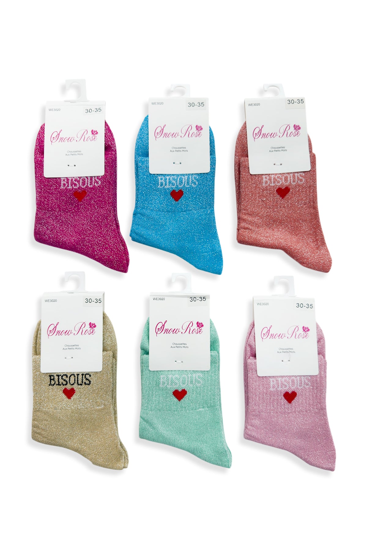 Chaussettes à paillettes BISOUS