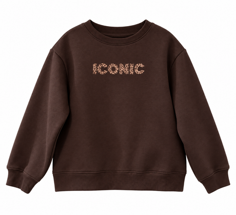 Sweat Iconic Léo Chocolat