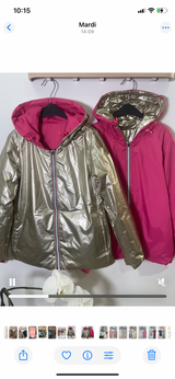 Veste Waterproof Fuchsia/Dorée