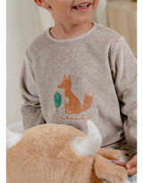 Pyjama bébé, velours imprimé foxie