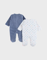 Lot de 2 pyjamas bébé en velours dino