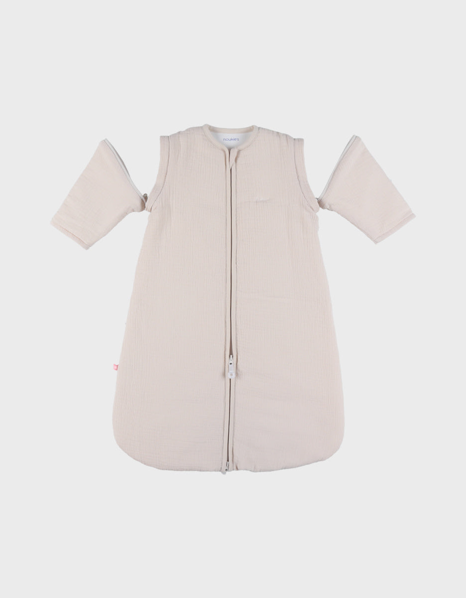 Gigoteuse nomade, mousseline de coton bio beige