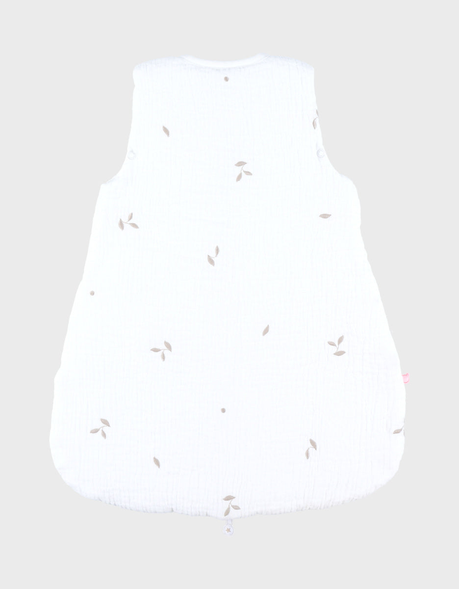 Gigoteuse naissance Mousseline bio blanche