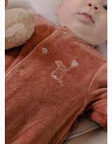 Lot de 2 pyjamas bébé, velours mon cœur