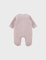 Pyjama bébé en velours rose