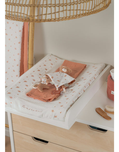 Housse de matelas à langer, éponge épaisse fleurs d’antan