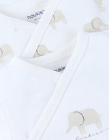Set 2 bodys croisés Eléphant beige
