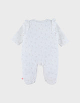 Pyjama bébé en velours à volants