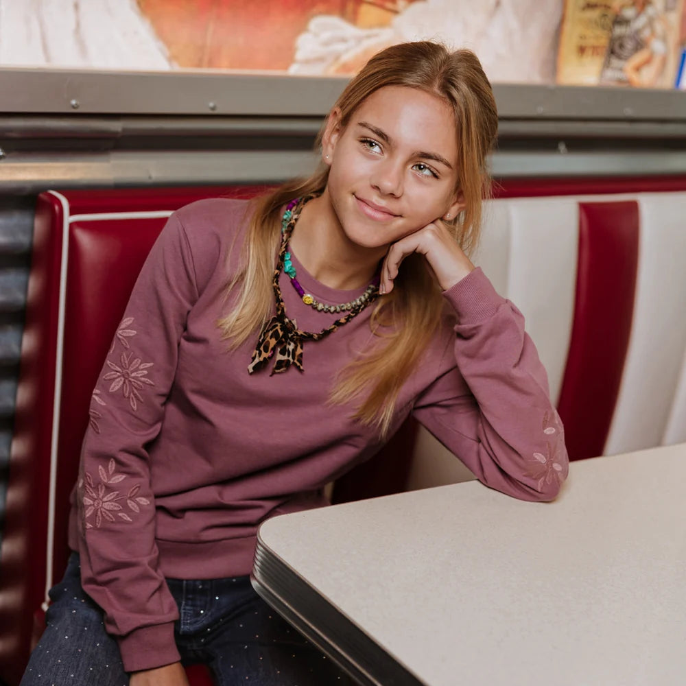 Sweat Madelief Bordeaux