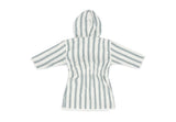 Peignoir Éponge Stripe - Sea Green - GOTS