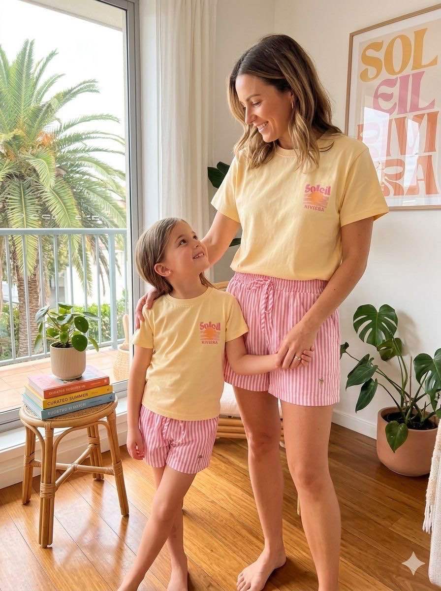 T-shirt Soleil Riviera Jaune