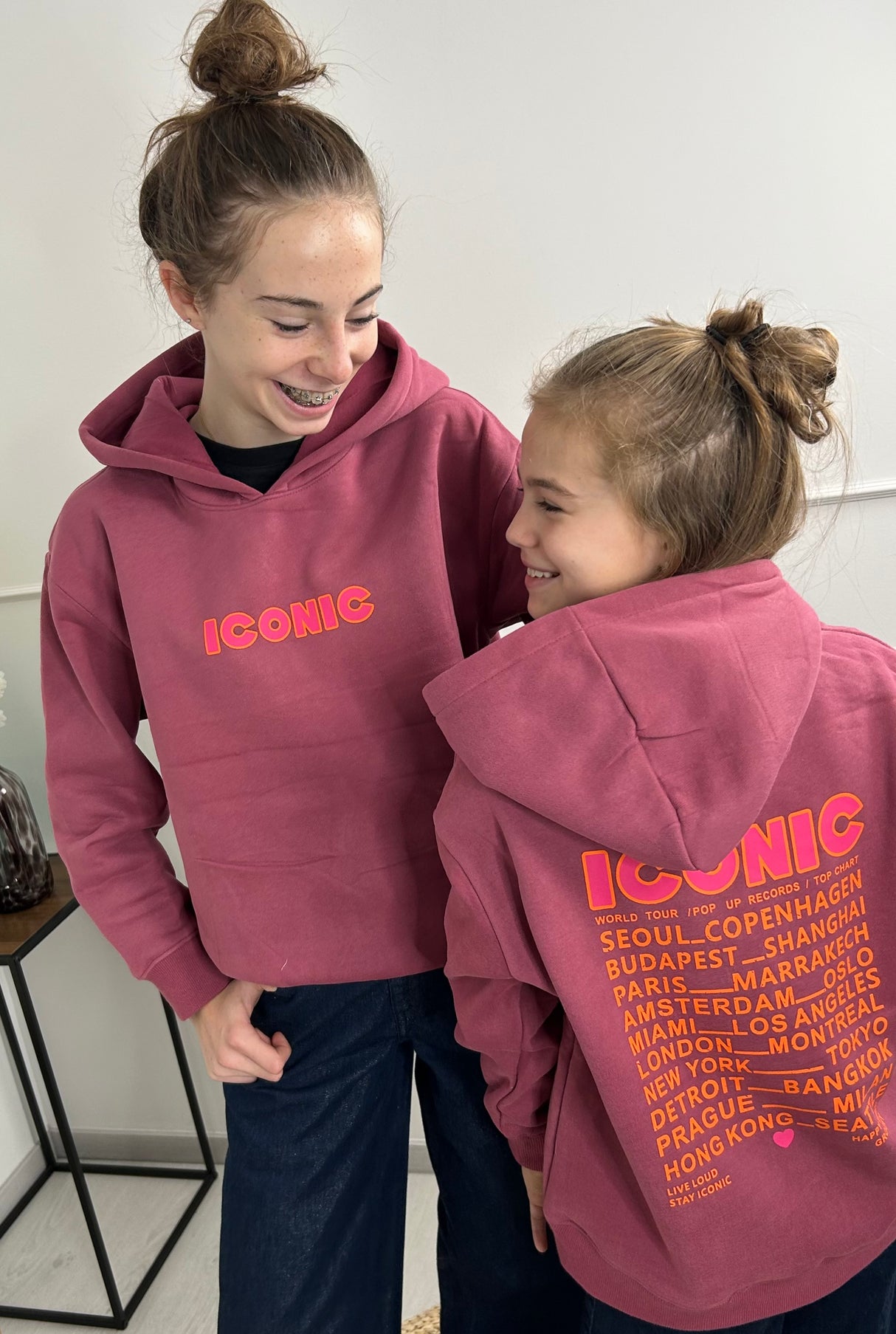 Sweat capuche ICONIC Bordeaux