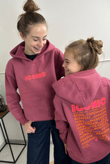 Sweat capuche ICONIC Bordeaux