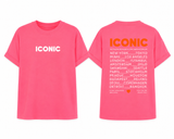 T Shirt Iconic Rose Fluo