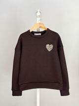 Sweat COEUR Marron