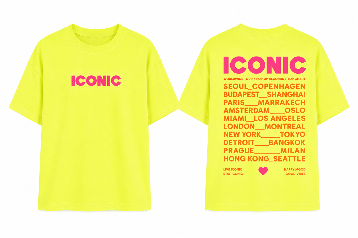 T Shirt Iconic Jaune Fluo