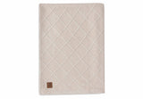 Couverture Berceau 75x100cm Check Knit Oatmeal/Teddy Fleece
