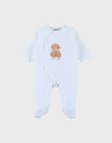 Pyjama en velours blanc brodé – Fluffy