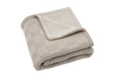 Couverture Berceau 75x100cm Box Knit - Warm Sand/Velvet - GOTS