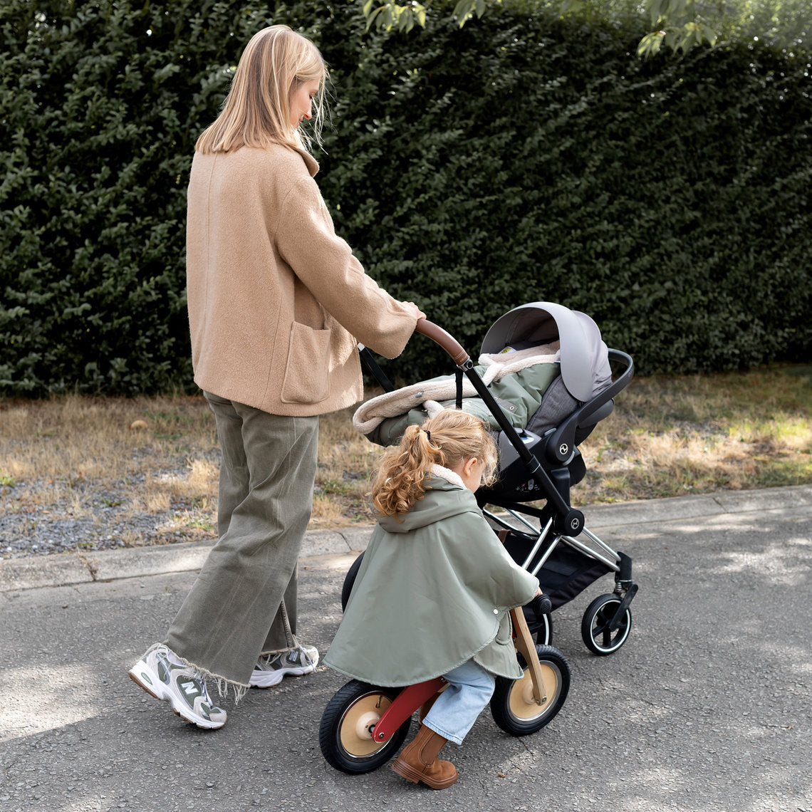 Poncho de voyage Waterproof + Teddy Vert