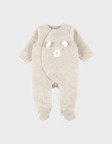 Pyjama en velours beige brodé – Orso