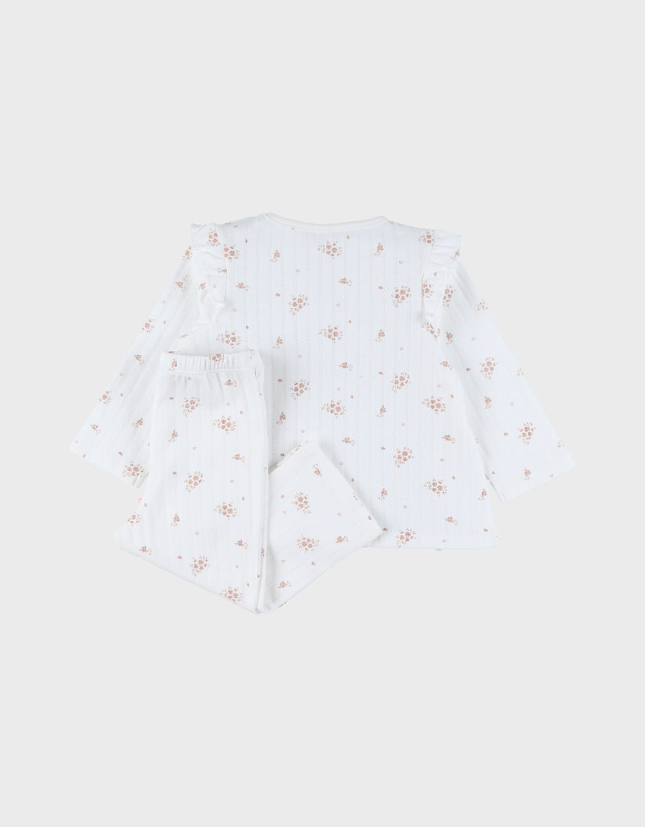 Pyjama bébé, coton fantaisie vintage flower