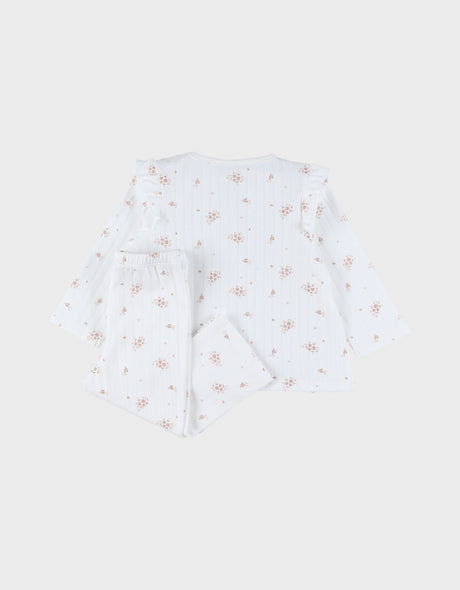 Pyjama bébé, coton fantaisie vintage flower