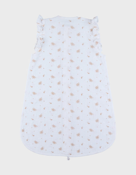 Gigoteuse en mousseline de coton bio fleurs d’antan