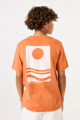 T-shirt Sundown orange