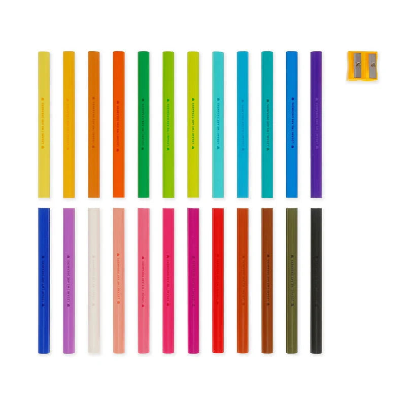 Crayons de couleur (24pack) avec taille crayon TEDDY FRIENDS