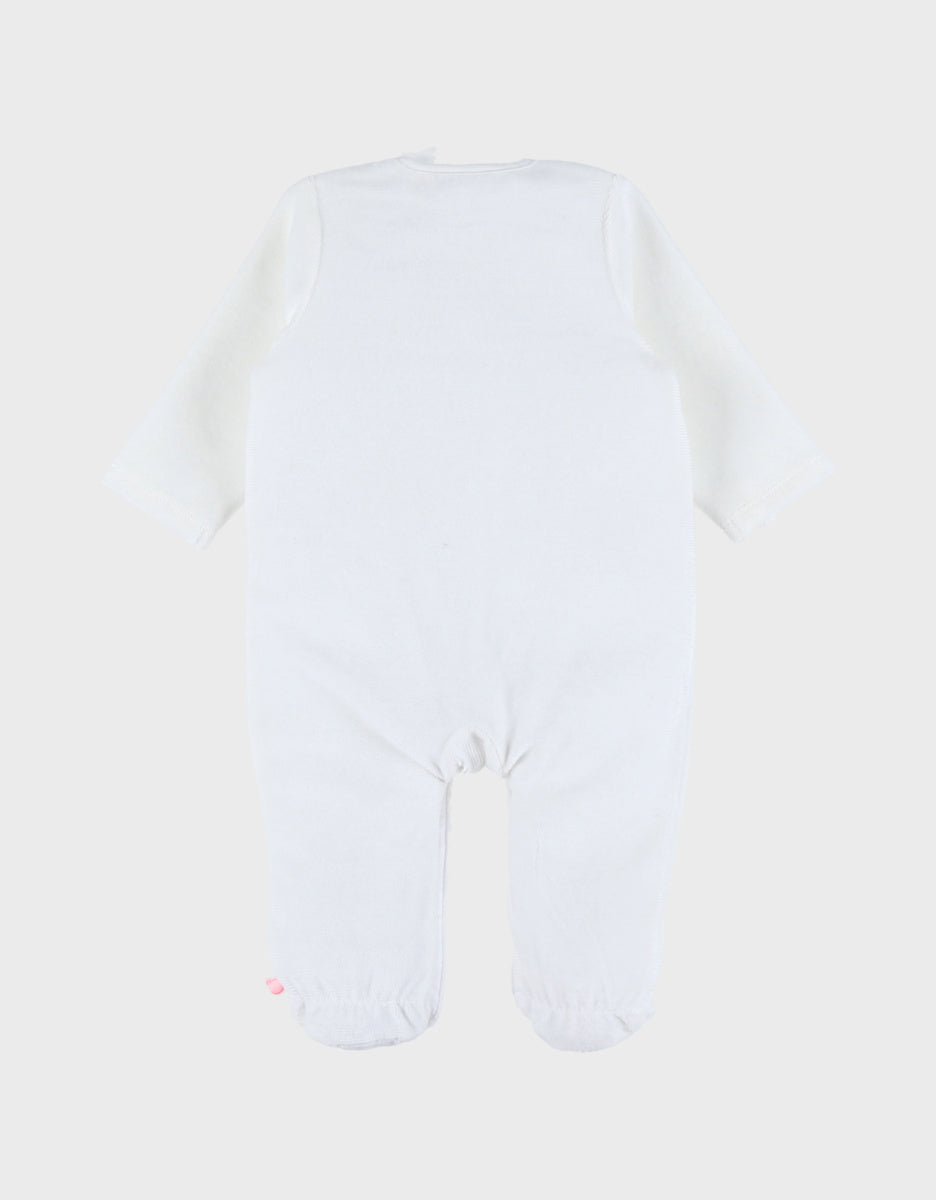 Pyjama bébé, velours brodé Snow
