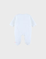 Pyjama bébé en velours avec broderie mammouth