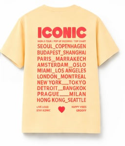 T-shirt ICONIC Jaune Pastel