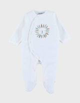 Pyjama dors-bien en velours blanc Babou
