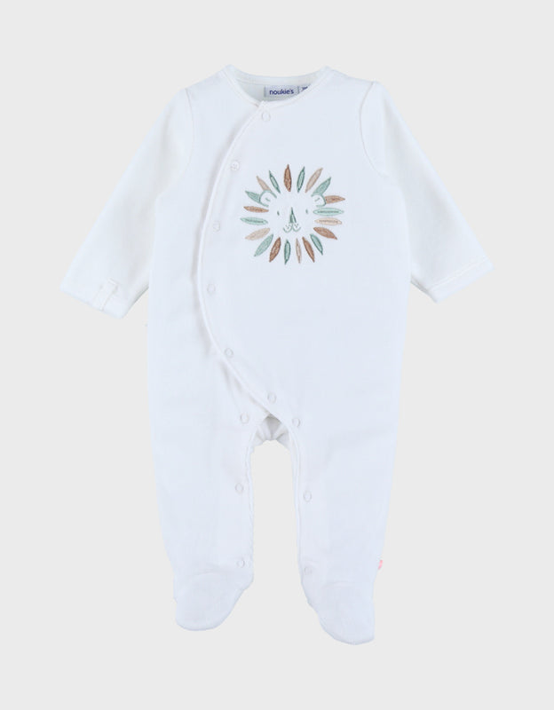 ° Pyjama dors-bien en velours blanc Babou - Taille 1 mois °