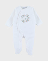 ° Pyjama dors-bien en velours blanc Babou - Taille 1 mois °
