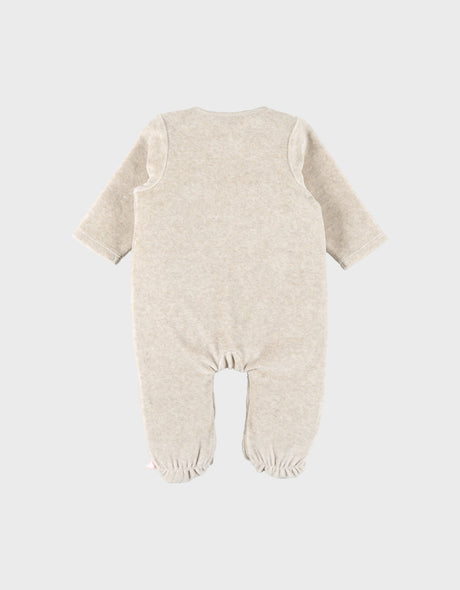 Pyjama en velours beige brodé – Orso