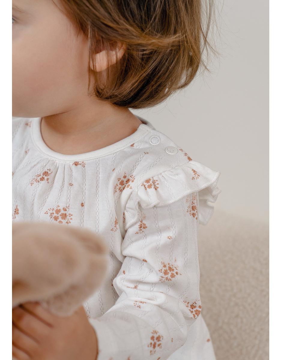 Pyjama bébé, coton fantaisie vintage flower