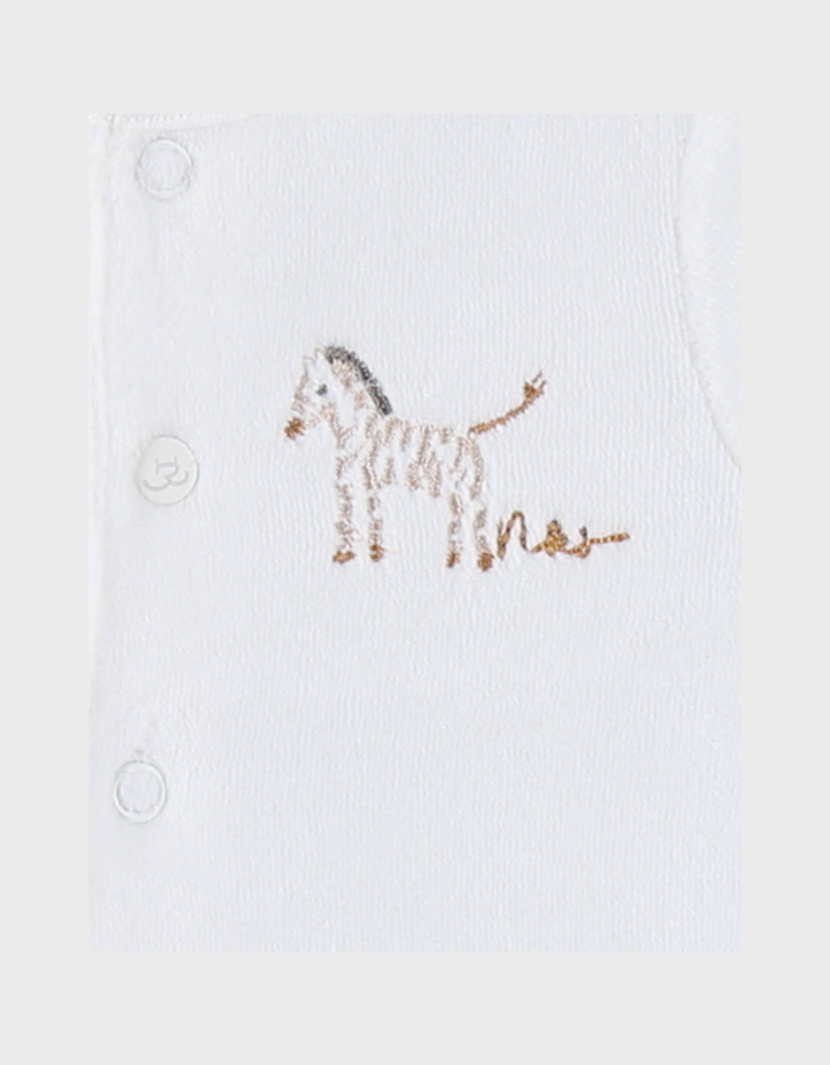 Lot de 2 pyjamas bébé, velours zèbre