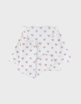 Pyjama bébé, velours imprimé manches longues mon cœur